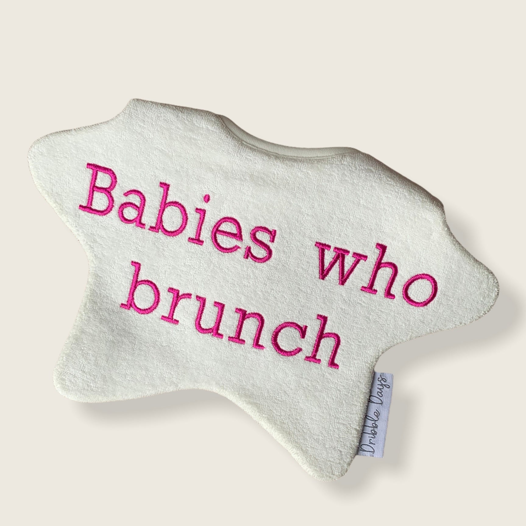 'Babies who Brunch' Baby Bib in Purple